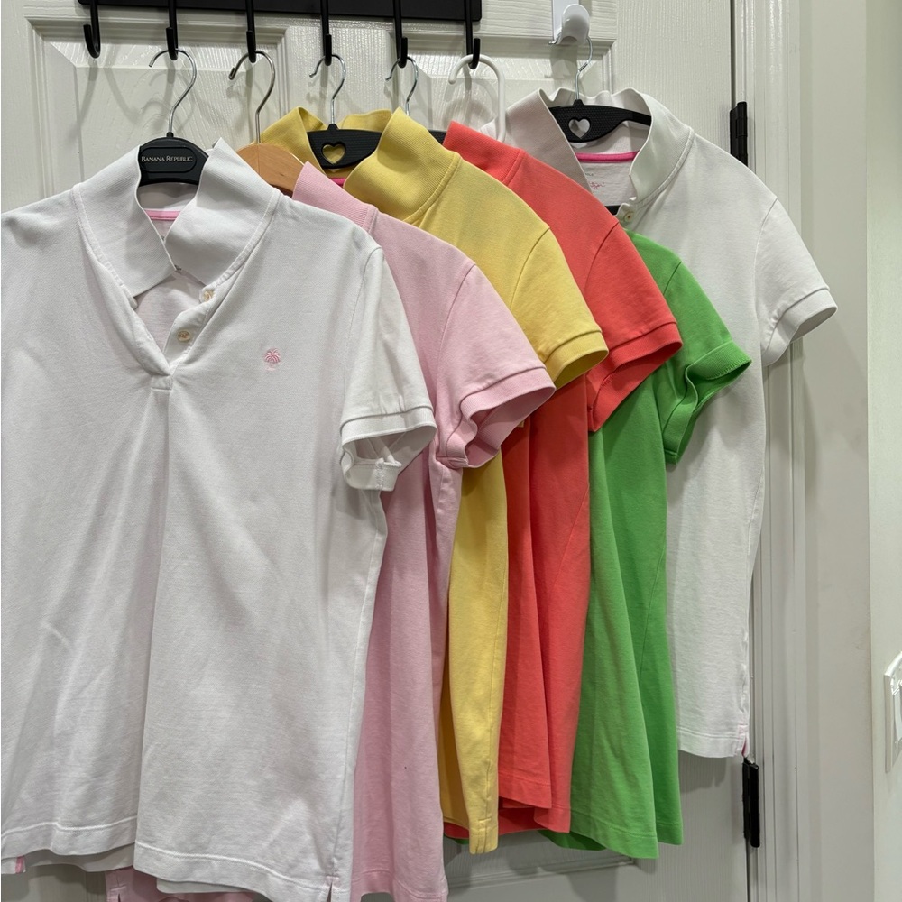 6 Lilly Pulitzer Island Polo & Resort Fit Polo Tops - Large